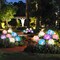 Decor 4 Pack Solar Lights, Solar Flowers Lights with 12 Enlarged Blooming Hydrangea Flowers Waterproof for Garden Yard Patio Lawn Backyard Pathway Gardening Gifts for Women Mom